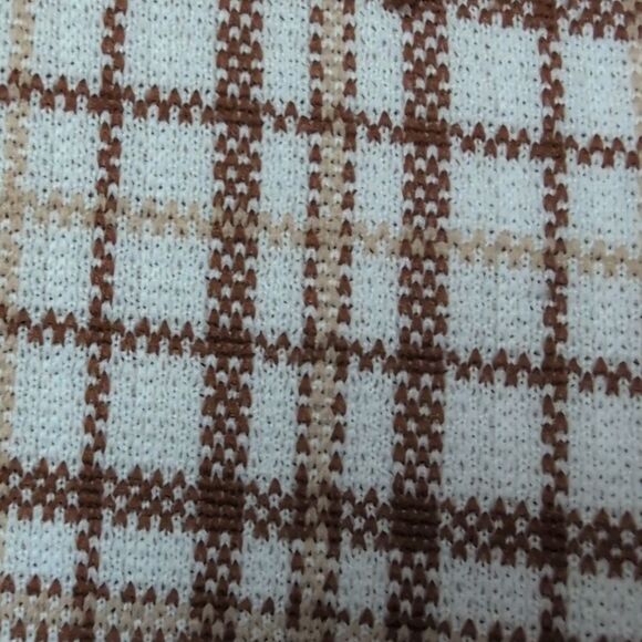 Men's 70s Vintage Plaid Flare Poly Pants Size 34 Short - Picture 7 of 7